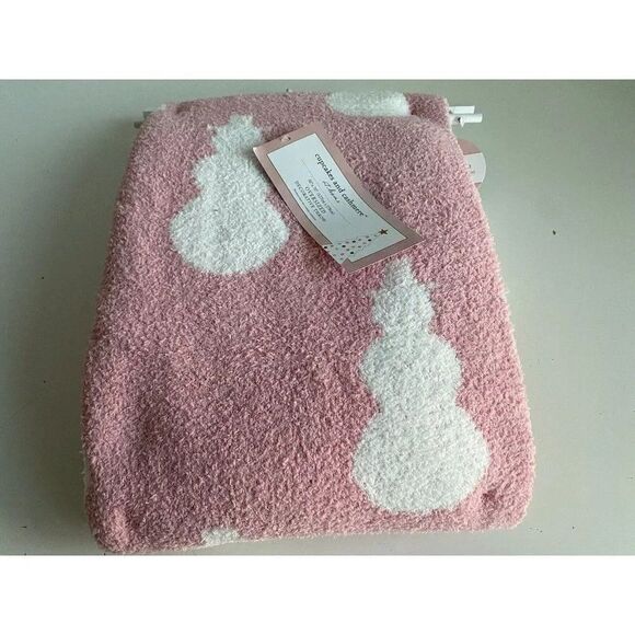 Cupcakes And Cashmere Christmas Snowman Pink Blanket Throw Soft 50X70” NEW - Picture 9 of 12